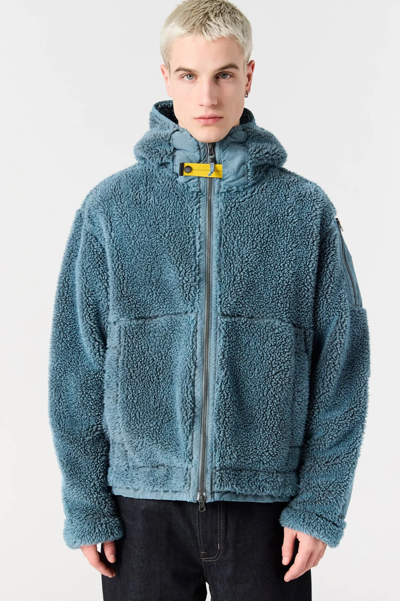 CAMAGLIO - PULL À CAPUCHE EN POLAIRE BOUCLÉ