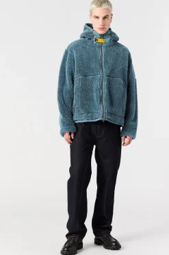 CAMAGLIO - PULL À CAPUCHE EN POLAIRE BOUCLÉ