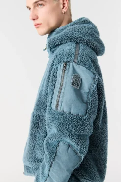 CAMAGLIO - PULL À CAPUCHE EN POLAIRE BOUCLÉ