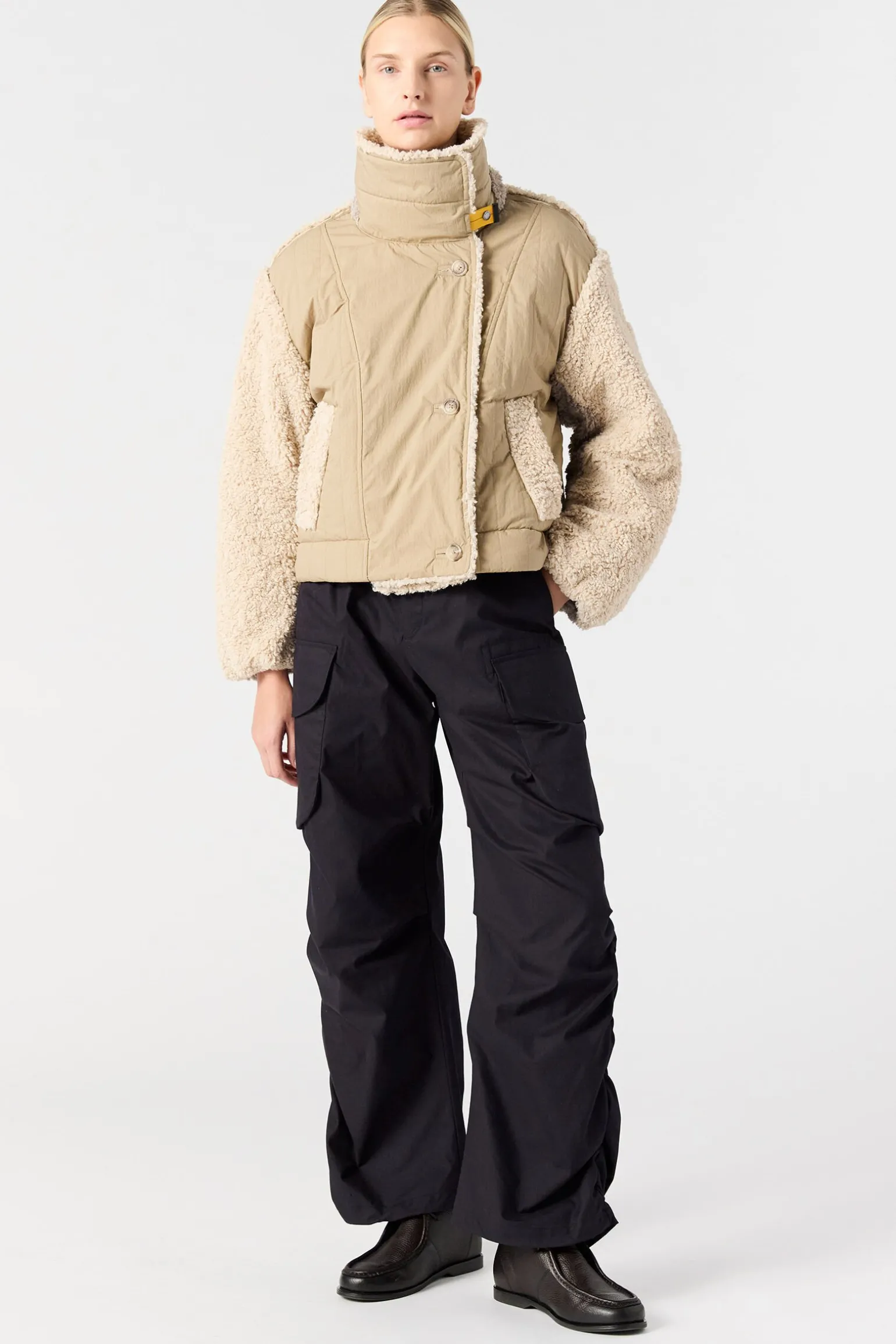 KAEDE - BLOUSON BOMBER EN POLAIRE BOUCLÉ