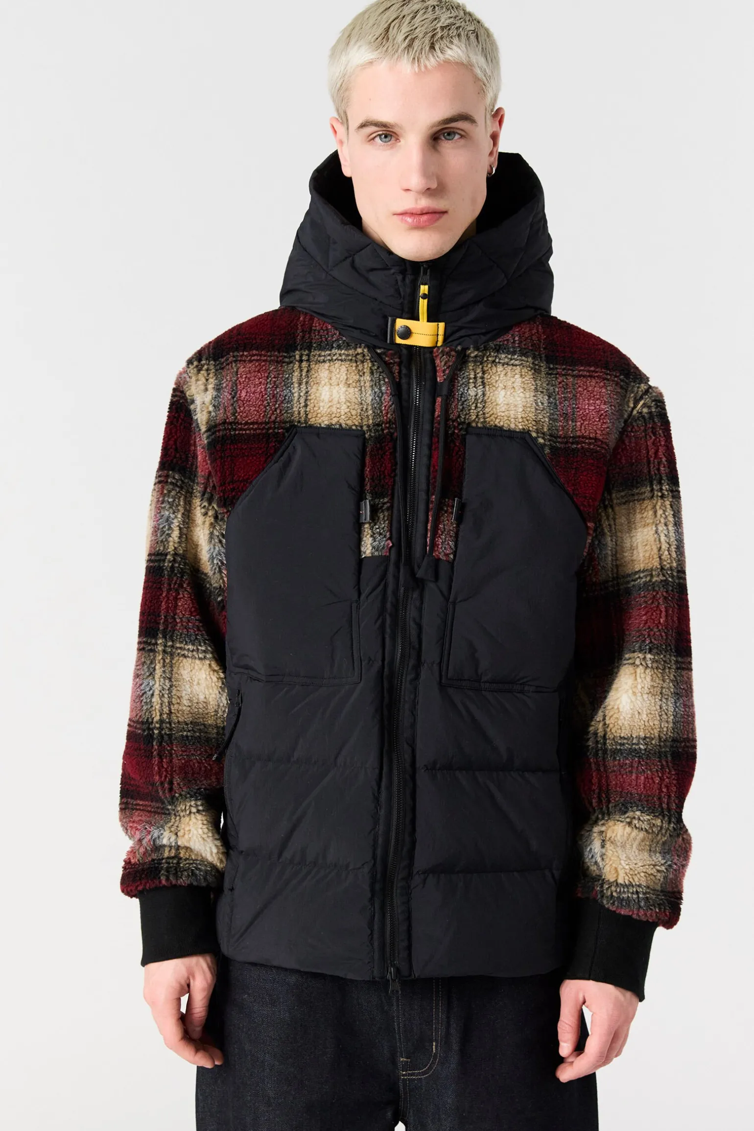 YOUNG - PULL À CAPUCHE EN POLAIRE BOUCLÉ