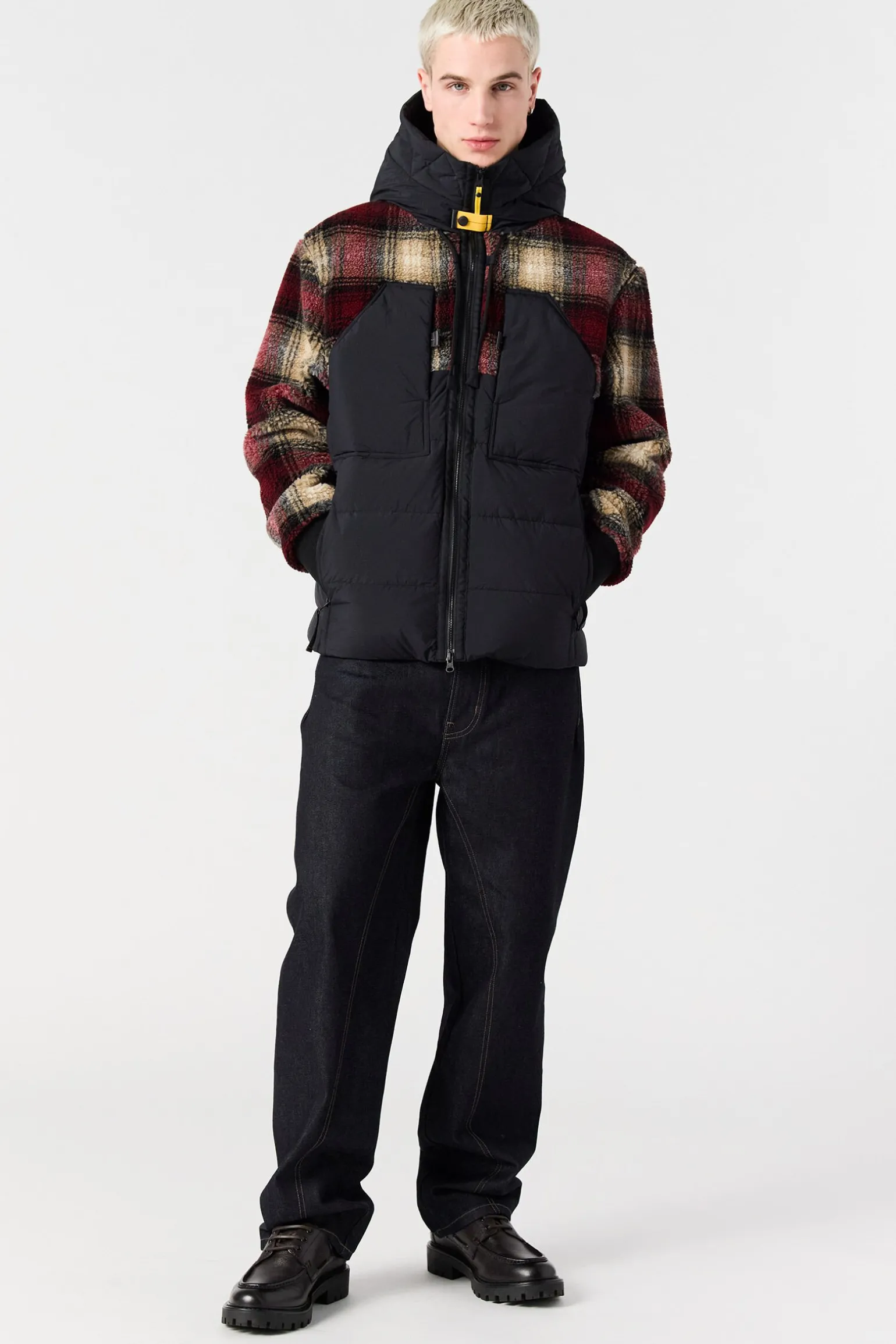 YOUNG - PULL À CAPUCHE EN POLAIRE BOUCLÉ