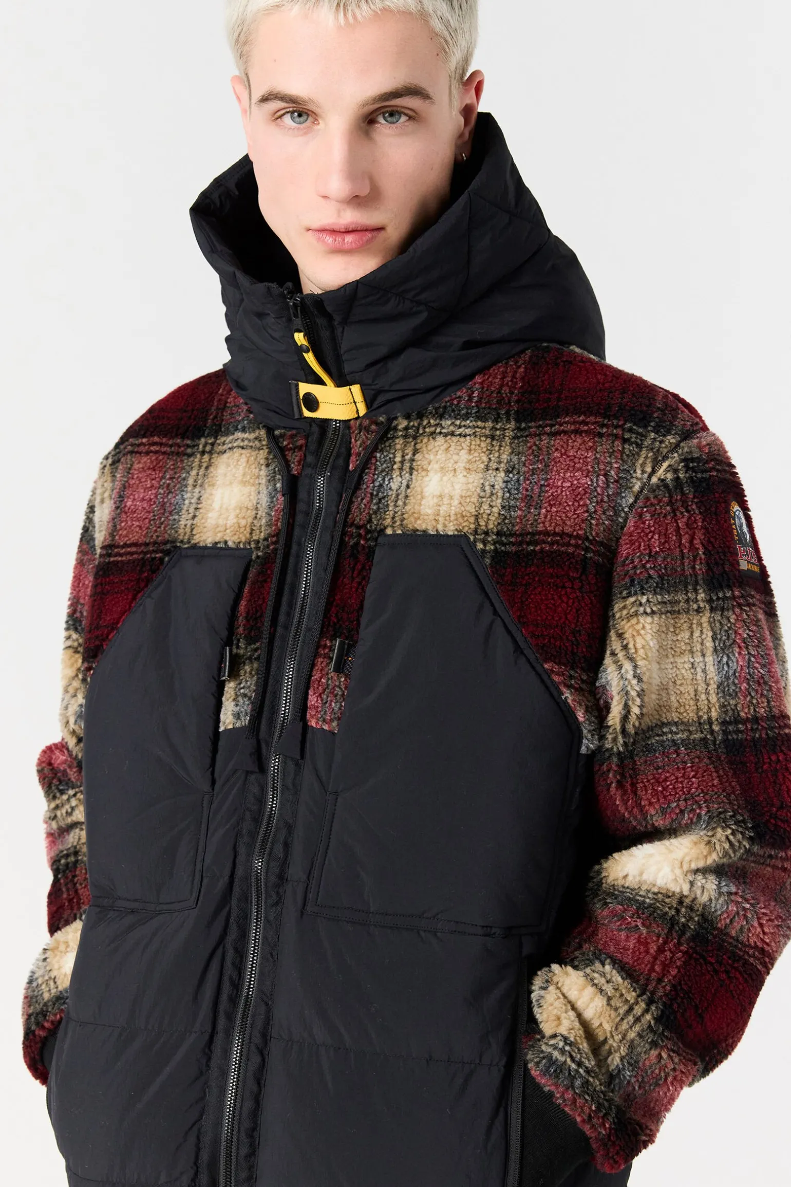 YOUNG - PULL À CAPUCHE EN POLAIRE BOUCLÉ